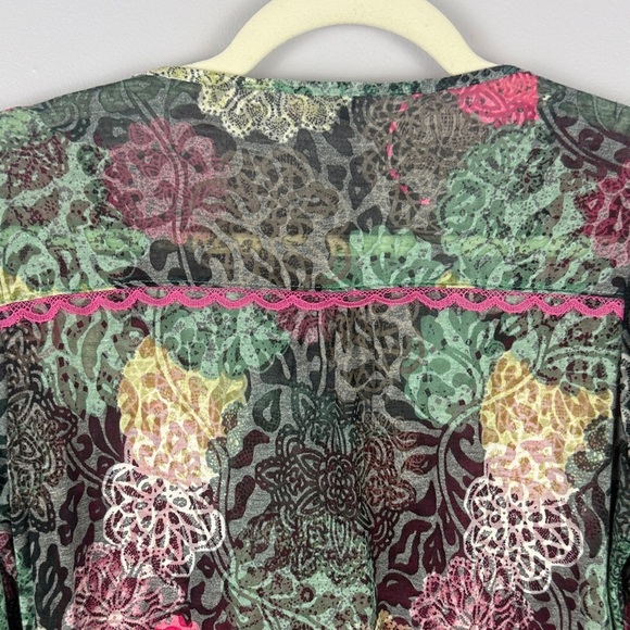 Per Una Casual Multicoloured Floral Patterned 3/4 Sleeve Top Size 10 - Picture 12 of 12